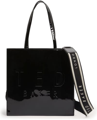 Ted Baker schoudertas Iconica Webbing Small Icon Bag Black zwart