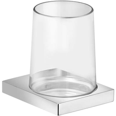 Keuco Edition 11 - Tandenborstelbeker met houder, glas/chroom 11150019000