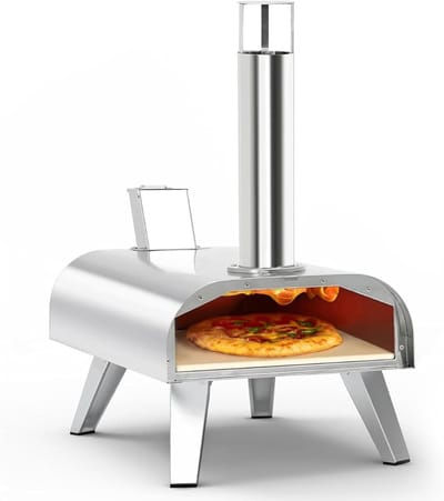 RONN® Pizza oven Buiten - Pizza oven Buiten - Pizza oven Buiten Gas - Zilver - 55cm x 37cm x 74cm
