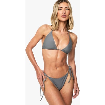 boohoo Dames Swimwear Essentials Triangle Bikini Top | Leisteen | Maat: 38