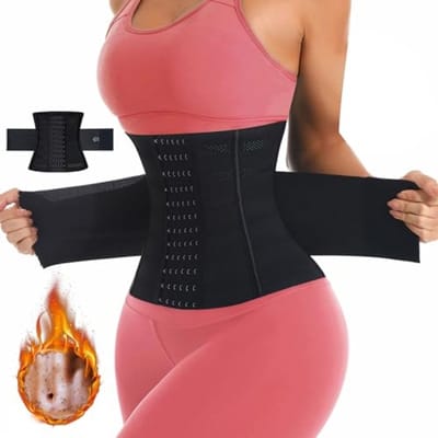 Zweetriem Tailleriem Training Verstevigende Buikriem Afslankmiddel Neopreen Tailletrainer voor Dames en Heren - Zwart, XS (40-48 kg)