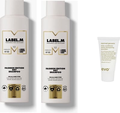 2x Label.M Fashion Edition Dry Shampoo + WILLEKEURIG Travel Size