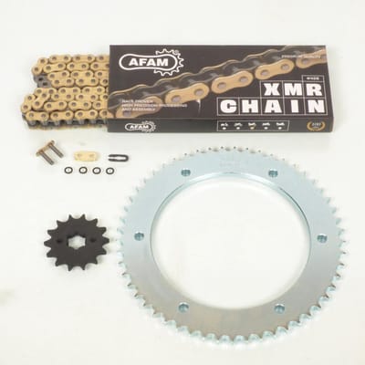 Kit chaîne Afam pour Moto Cagiva 125 WRX 2009 à 2016 Neuf