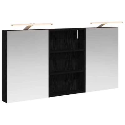 vidaXL - Badkamerkast - set - 3 - st - 120 - x - 10,5 - x - 60,5 - cm - Bewerkt - hout