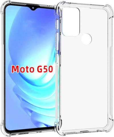 MobyDefend Hoesje - Geschikt voor Motorola Moto G50 - Transparante Shockproof TPU Backcover - Verstevigde Hoeken - Volledig Doorzichtig