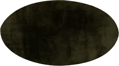 Lalee Heaven - Ronde Vloerkleed - Tapijt – Karpet - Hoogpolig - Superzacht -comfy Fluffy - rabbit fur- 120x120 cm Rond donker groen