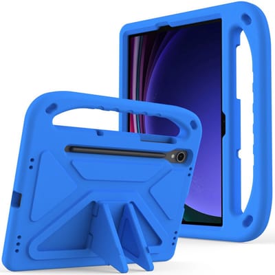 Coverup Tablethoes geschikt voor Samsung Galaxy Tab S10 Lite / S10 FE / S9 FE Hoesje - ShockProof Kids Case - Blauw
