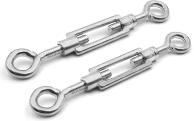 Dailygoody - Spansloten - Draadspanner - Roestvrij - M6 x 60 mm - Oog/oogje - Voor draadhekken en waslijnen - Duurzaam