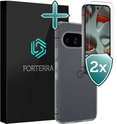 Hoesje Met 2x Screenprotector - Geschikt voor Google Pixel 10 - Sterk & Shockproof - Telefoon Hoes - Back Cover - Siliconen Case - Transparant