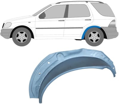 Reparatiepaneel achterste wielkast voor Mercedes M-Class ML W163 1998-2005