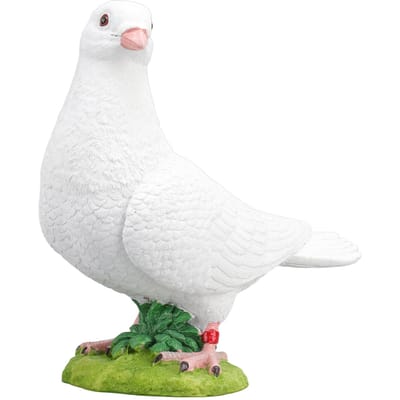 Kunstmatige Witte Duiven Ornament Hoge Simulatie Hars Witte Veer Vogels Ornamenten voor Tuin Huis white