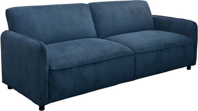 Alicia-Slaapbank - 3-zits - Blauw Corduroy