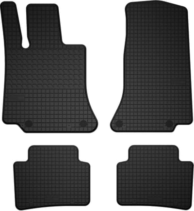 Wielganizator SolidTread Serie - Rubber Autovloermatten - Mercedes C-Klasse W206 - 2021 - Zwart - 4 Stuks