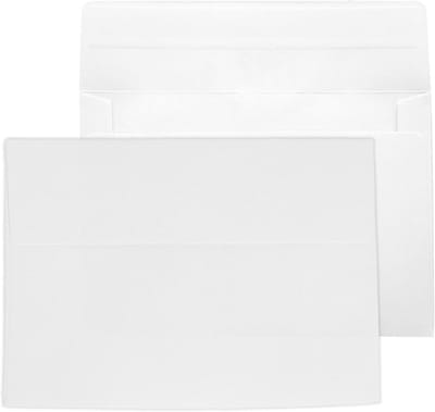 100x Witte Rechthoekige Enveloppen Formaat 12,7 x 17,8 cm Voor Kaarten en Uitnodigingen