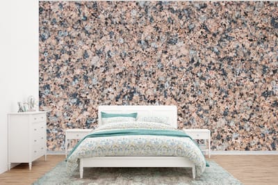 Behang - Fotobehang Graniet - Steen - Patroon - Design - Bruin - Grijs - Breedte 320 cm x hoogte 240 cm
