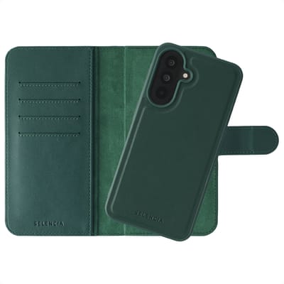 Selencia Hoesje - Geschikt voor Samsung Galaxy A37 (5G) - Olyn Uitneembare Bookcase met Magnetische Ring - Groen