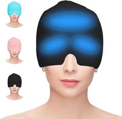 Herbruikbaar Gel Koelmasker voor Gezicht en Ogen om Vermoeidheid te Verlichten en Slaap te Verbeteren, Geschikt voor Mannen en Vrouwen, Zwart