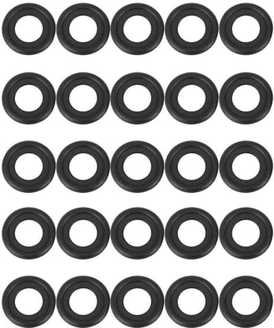 Dailygoods- Afvoerplug Zwart - Rubber - M12 - 25 Stuks - Onderdeelnummer 12616850 - Compatibel met GM 1975-2021 - Afdichtring