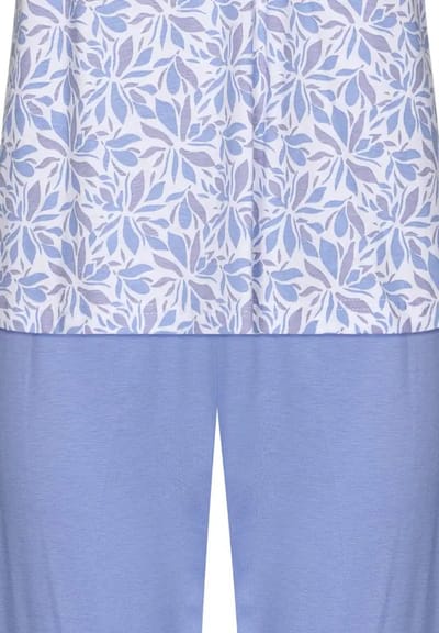 Pastunette Pyjama Soft Blue - Katoen - Blauw/Wit - Maat 54