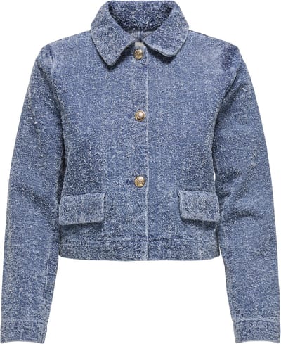 Jacqueline de Yong Jas Jdylady Ls Shacket Dnm 15341468 Medium Blue Denim Dames Maat - M