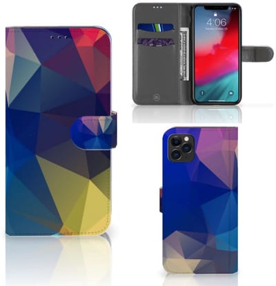 Apple iPhone 11 Pro Max Book Case Polygon Dark