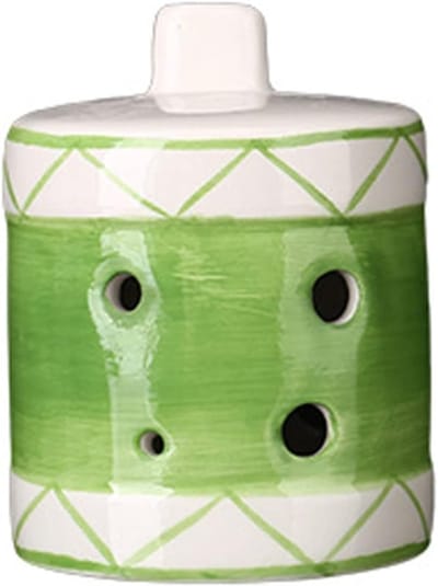 Ocarina Instrument - Muziekcadeau beginners - Muziekonderwijs kinderen - Handgemaakt keramiek - 7.5x6x5.2 cm - 04