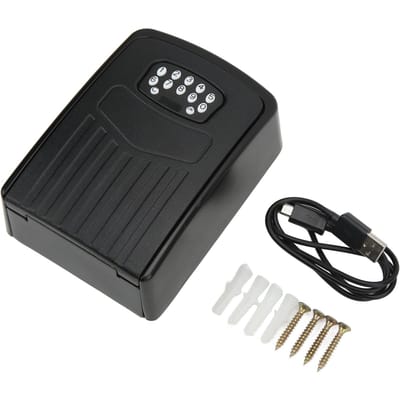 Slimme Sleutelkluis Dynamisch Wachtwoord Bluetooth APP Afstandsbediening Hoge Veiligheid IPx5 Waterdicht voor Sleutelopslag black