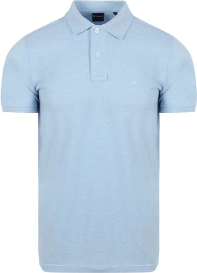 Suitable Mang Poloshirt Lichtblauw - Maat S - Heren - Polo shirt Heren met Korte mouw