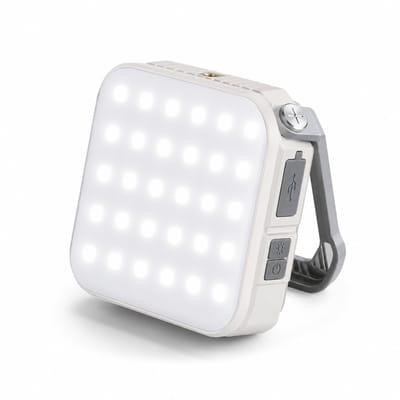 Gloovon® - Solar led kampeerlamp - Tentlamp oplaadbaar - Buitenlamp op zonne-energie - Met 3 lichtstanden - 4000 mAh-accu - IPx4 waterdicht - Geschikt voor vissen, wandelen en kamperen - Camping verlichting