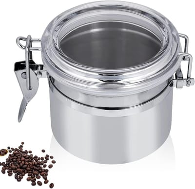 Luchtdichte koffiecontainer van roestvrij staal voor koffiebonen, thee, suiker en kruiden - 500ml opslagoplossing