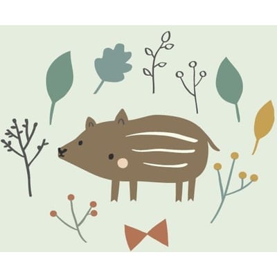 Petit Monkey ansichtkaart baby boar mint