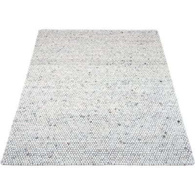 Vloerkleed Pool Ivoor 115 - 140 x 200 cm - Wol Hoogpolig Vloerkleed – Japandi / Modern Design
