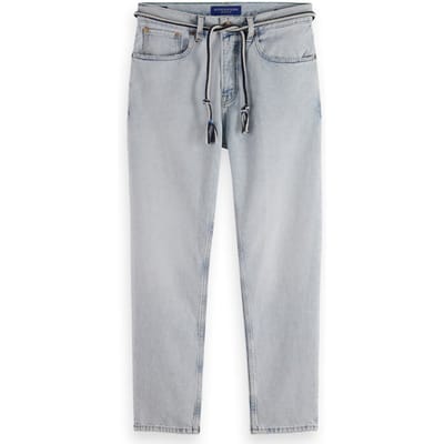 Scotch & Soda Dean Loose Taper Jeans Sea S Sea Star Maat: W34L34 | Straight Jeans Outlet | Heren | Grijs