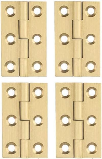 Koperen scharnieren voor deurs en meubels - 1.5 Inch (38x23x1.2mm) - 4 Stuks