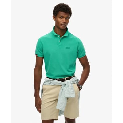 Superdry Vint Destroy Korte Mouw Poloshirt Groen S Man