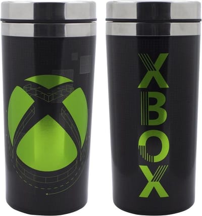 XBOX Travel Mug - Officieel gelicentieerde drinkfles, houdt dranken warm & koud, novelty cadeau voor gamers, geweldig voor woon-werkverkeer, 450ml (15 fl oz) - Paladone