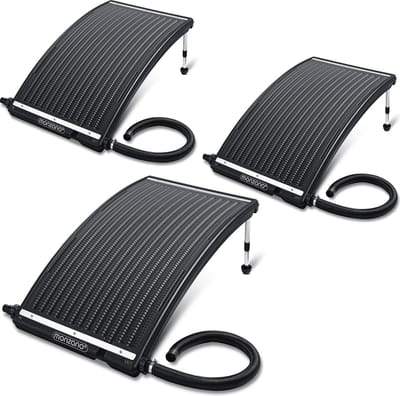 Monzana Zwembadverwarming Solar – 3 Stuks/10000 L/h - 32&38mm - Zwart
