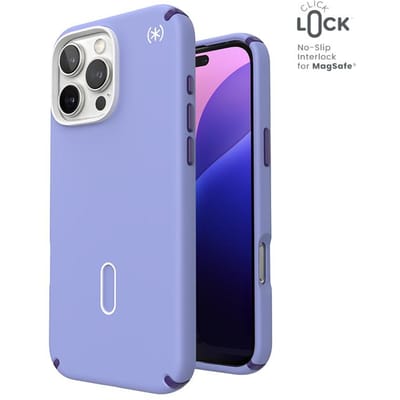 Speck hoesje geschikt voor Apple iPhone 16 Pro Max - Slank - Ultieme Bescherming - Luxe Soft-touch Afwerking - Valbescherming gecertificeerd tot 4 meter - Microban Antibacterieel - Presidio2 Pro lijn - Paars