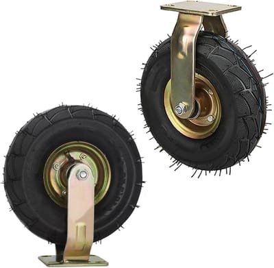 Rubberen Wielen - Luchtbanden - Kruiwagen Vervangen - Schokabsorberend - 200 mm - Zwart