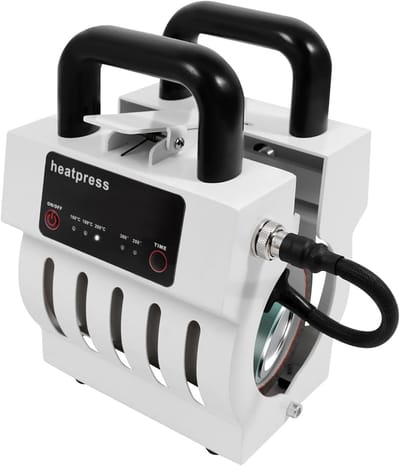 Mokkenpers - Hittepers Tumbler - Zelf Mokken Bedrukken - Gelijkmatige Warmte - 1.5m Snoer - Wit