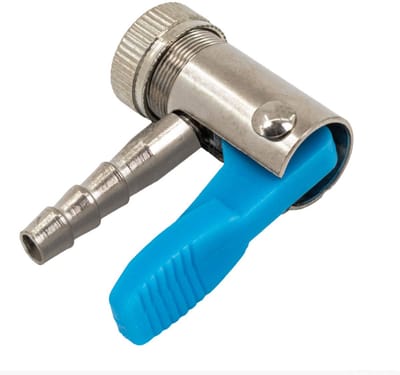 Ventieladapter – Voor 6 mm slang – Vernikkeld