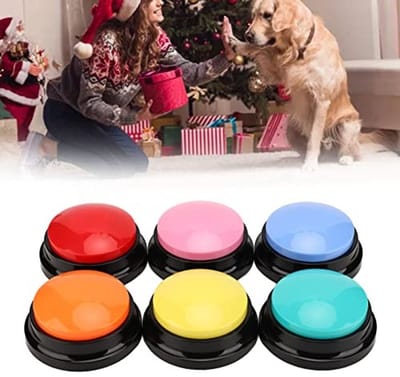 Dailygoods- Opnameknoppen 6 Stuks - Multifunctionele Draagbare Knoppen - 30 Seconden Opname - Training Honden/Katten - Gebruiksvriendelijk Ontwerp - Luide Klikgeluid - Hondcommunicatieknop