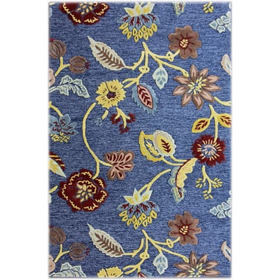 Vloerkleed Flowers handgemaakt wol | Bakero
