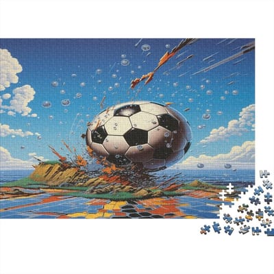 Voetbal Puzzel - Legpuzzel - Ontspanning - Personaliseerbaar - 75x50 cm - Stijl