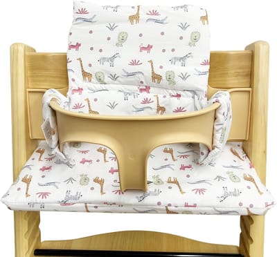 Comfortabele Kinderstoel Kussen Geschikt voor Tripp Trapp, Vervangende Hoes met Plastic Coating voor Zachte Zitkussen voor Baby's en Peuters