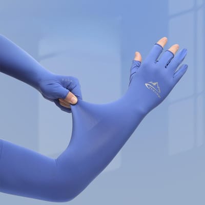 Zonnebrandmouw van IJszijde voor Dames UV-Lekkage Vinger Mannen Zomer Fietsen Buitenmouw Armhoes IJszijde IJsmouw One Size