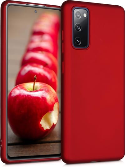 kwmobile telefoonhoesje geschikt voor Samsung Galaxy S20 FE - Hoesje voor smartphone - Back cover in metallic donkerrood