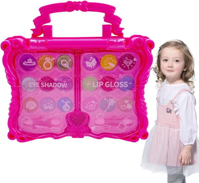 Meisjes Schmink Set - Prinsessen Make-up - Verkleedpartij Cosmetica - Echt Wasbare Make-up - 19 x 19 x 7 cm