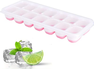 Livano Ijsblokjesvormen - Ijsblokjesvorm - Ijsblokjesmakers - Ijsblokje - Whiskey - Zomer - Met Deksel - Roze