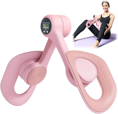Binnenbeen Trainer - Bekkenbodem Oefenaar - Thuis Fitness - 360 Graden Draaibaar - 21 x 12 x 11 cm - Roze